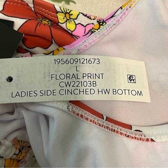 California Waves Floral Print Bikini Large NWT - Picture 12 of 14